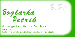 boglarka petrik business card
